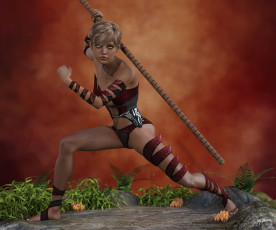 Картинка 3д+графика эльфы+ elves девушка взгляд фон