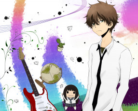 Картинка аниме hyouka персонажи школьники