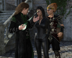 Картинка 3д+графика фантазия+ fantasy девушка взгляд фон