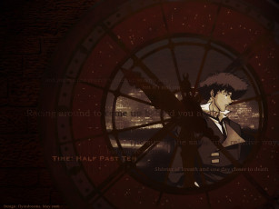 Картинка аниме cowboy+bebop мужчина spiegel spike часы стрелки город