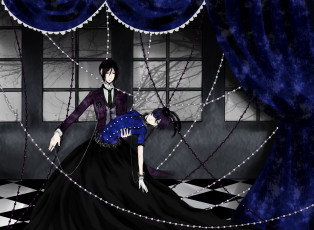 Картинка аниме kuroshitsuji себастьян сиэль
