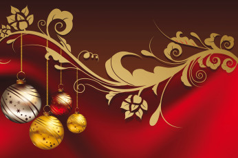 Картинка праздничные векторная+графика+ новый+год фон шары