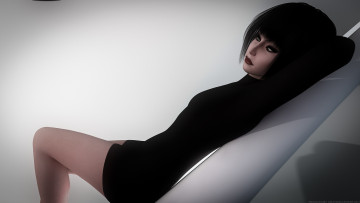 Картинка 3д+графика люди+ people девушка взгляд фон