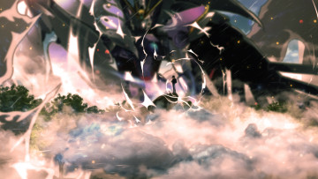 Картинка аниме mobile+suit+gundam силуэт