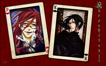 Картинка аниме kuroshitsuji греель себастьян