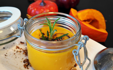 Картинка еда первые+блюда тыквенный суп розмарин тыква