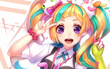 Картинка kiznaiver аниме девушка фон взгляд