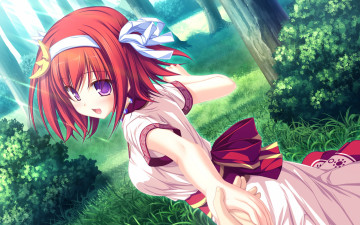 Картинка maikaze+no+melt аниме девушка взгляд фон