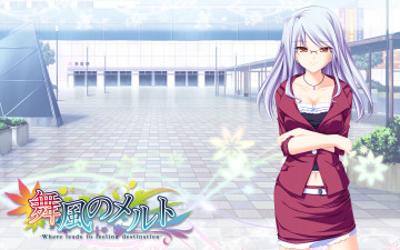 Картинка maikaze+no+melt аниме девушка взгляд фон