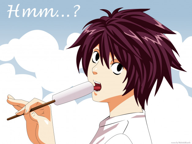 Обои картинки фото аниме, death note, l-lawliet