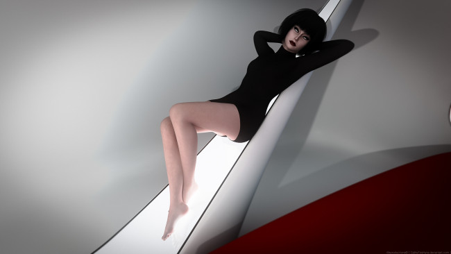 Обои картинки фото 3д графика, люди , people, девушка, взгляд, фон