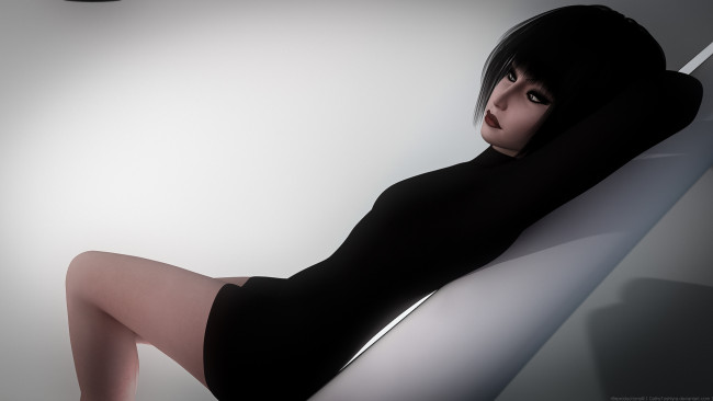 Обои картинки фото 3д графика, люди , people, девушка, взгляд, фон