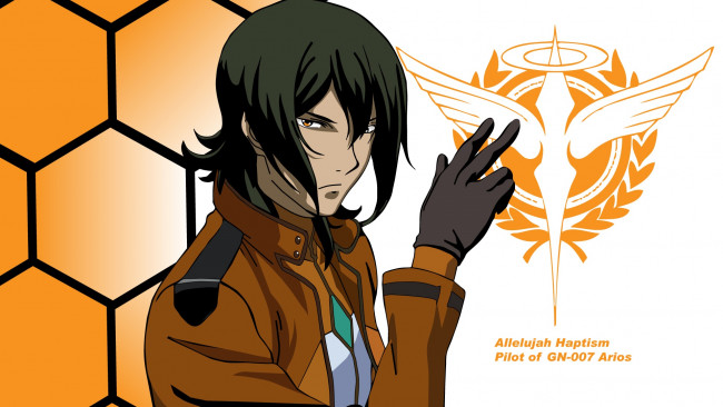 Обои картинки фото аниме, mobile suit gundam, парень, взгляд, фон