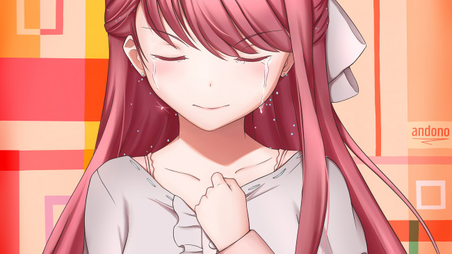 Обои картинки фото shelter, аниме, девушка, взгляд, фон