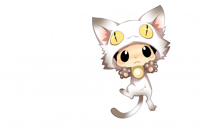 Обои картинки фото аниме, katekyo hitman reborn, реборн, reborn, минимализм, арт, неко, cat, детская