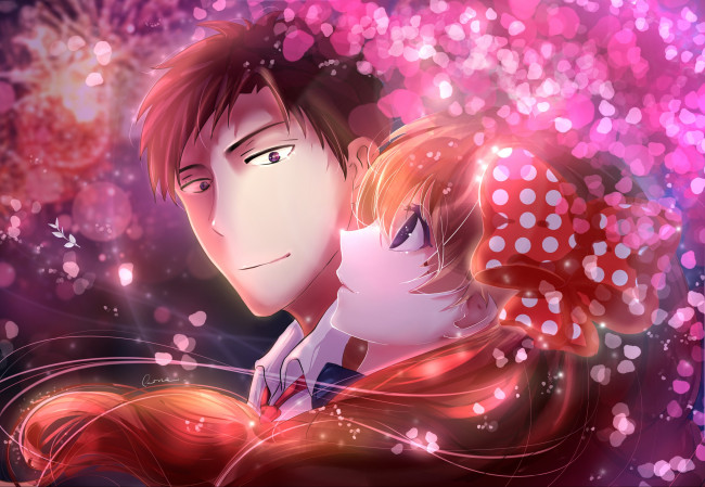 Обои картинки фото аниме, gekkan shoujo nozaki-kun, нозаки, двое