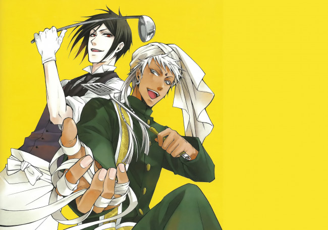 Обои картинки фото аниме, kuroshitsuji, тёмный, дворецкий