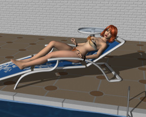 Картинка 3д+графика люди+ people фон взгляд девушка