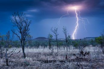 Картинка природа молния +гроза простор