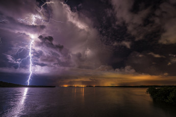 Картинка природа молния +гроза простор