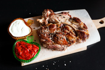 Картинка еда мясные+блюда кетчуп соус мясо