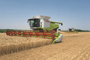 Картинка техника комбайны claas