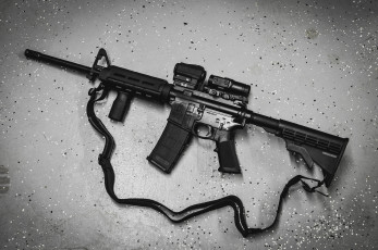 Картинка оружие автоматы ar-15 фон полуавтоматическая винтовка