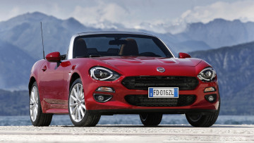 Картинка fiat+124+spider+red+2017 автомобили fiat 124 красный spider red 2017