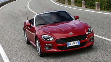 Картинка fiat+124+spider+red+2017 автомобили fiat красный 2017 spider red 124
