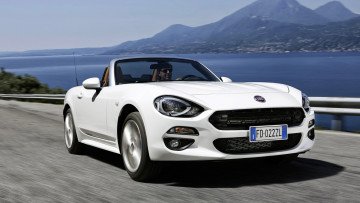 Картинка fiat+124+spider+white+2017 автомобили fiat 124 white spider 2017
