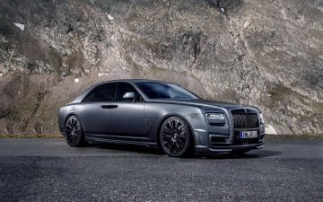 Картинка автомобили rolls-royce ghost площадка скала серебристый роллс-ройс