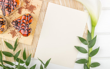 Картинка еда пирожные +кексы +печенье зелень чай цветок сладости