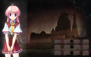 Картинка календари аниме 2018 девушка взгляд