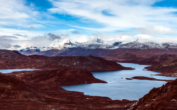 Картинка природа пейзажи озера облака горы