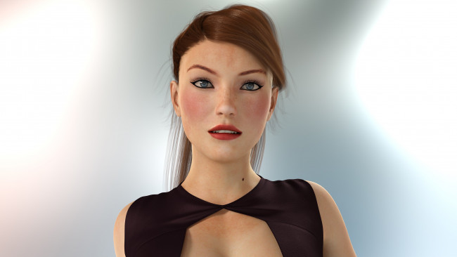 Обои картинки фото 3д графика, портрет , portraits, взгляд, девушка, фон