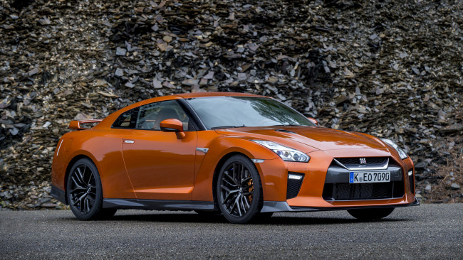 Обои картинки фото nissan gt-r premium 2017, автомобили, nissan, datsun, оранжевый, 2017, premium, gt-r