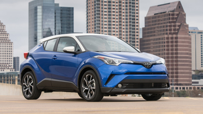 Обои картинки фото toyota c-hr 2018, автомобили, toyota, белая, синяя, 2018, c-hr