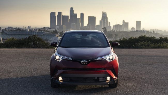 Обои картинки фото toyota c-hr 2018, автомобили, toyota, вишнёвая, 2018, c-hr, бардовая