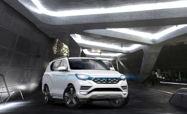 Обои картинки фото ssang yong liv-2 concept 2017, автомобили, ssang yong, белый, 2017, concept, liv-2, ssang, yong