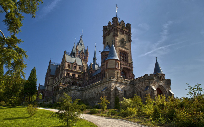 Обои картинки фото drachenburg castle, города, замки германии, drachenburg, castle