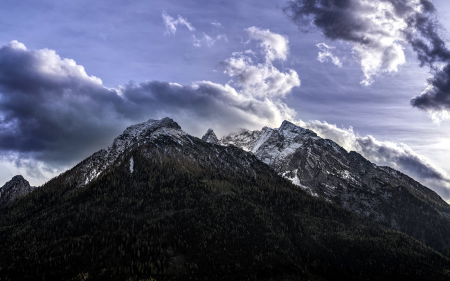 Обои картинки фото природа, горы, вершины, облака
