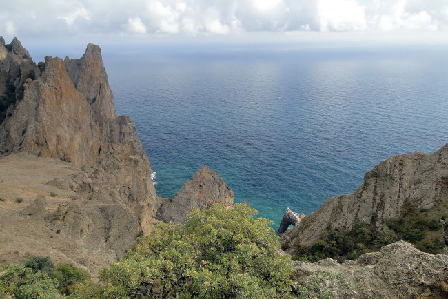 Обои картинки фото кара- даг, природа, побережье, горы, скалы, крым, море, кара-, даг