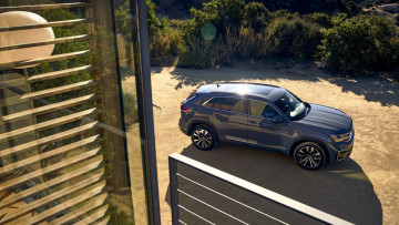 Картинка 2020+volkswagen+atlas+cross+sport+r-line автомобили volkswagen окно вид сверху джип r-line cross sport atlas 2020