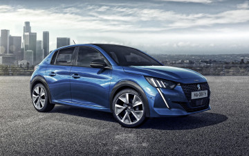 Картинка 2020+peugeot+208 автомобили peugeot экстерьер 2020 хэтчбек вид спереди синий французские новые 208 город