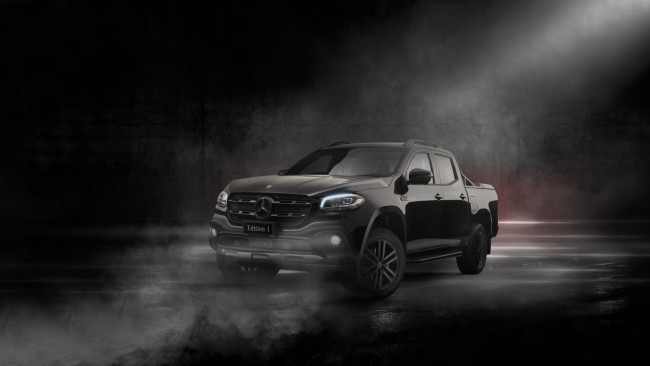 Обои картинки фото 2019 mercedes-benz x350 edition 1, автомобили, mercedes-benz, пикап, мерседес, черный, edition, 1, x350, 2019