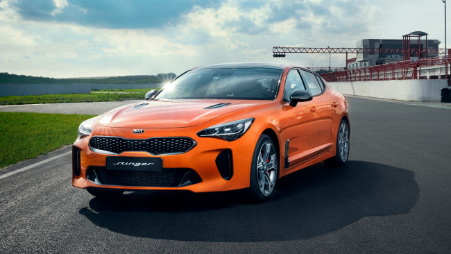 Обои картинки фото kia stinger gt awd style 2019, автомобили, kia, седан, stinger, gt, awd, style, 2019, оранжевый