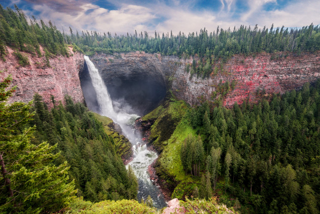 Обои картинки фото природа, водопады, простор