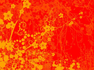 обоя векторная графика, цветы , flowers, цветы, завитки