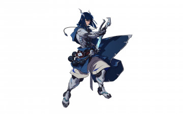 Картинка аниме оружие +техника +технологии мужчина плащ