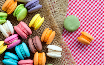 Картинка еда макаруны печенье лакомство ассорти